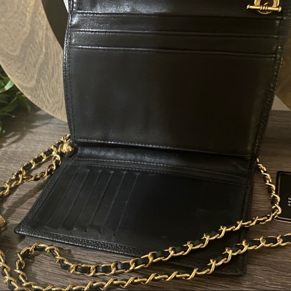 ⚜️🖤Chanel Wallet on a Pearl Crush Style Adjustable Crossbody Chain BumBag WOC - Picture 7 of 13